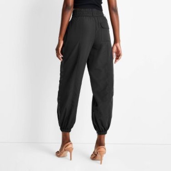 Future Collective with Kahlana Barfield Nylon Track Pants L Black NWT - Picture 3 of 7